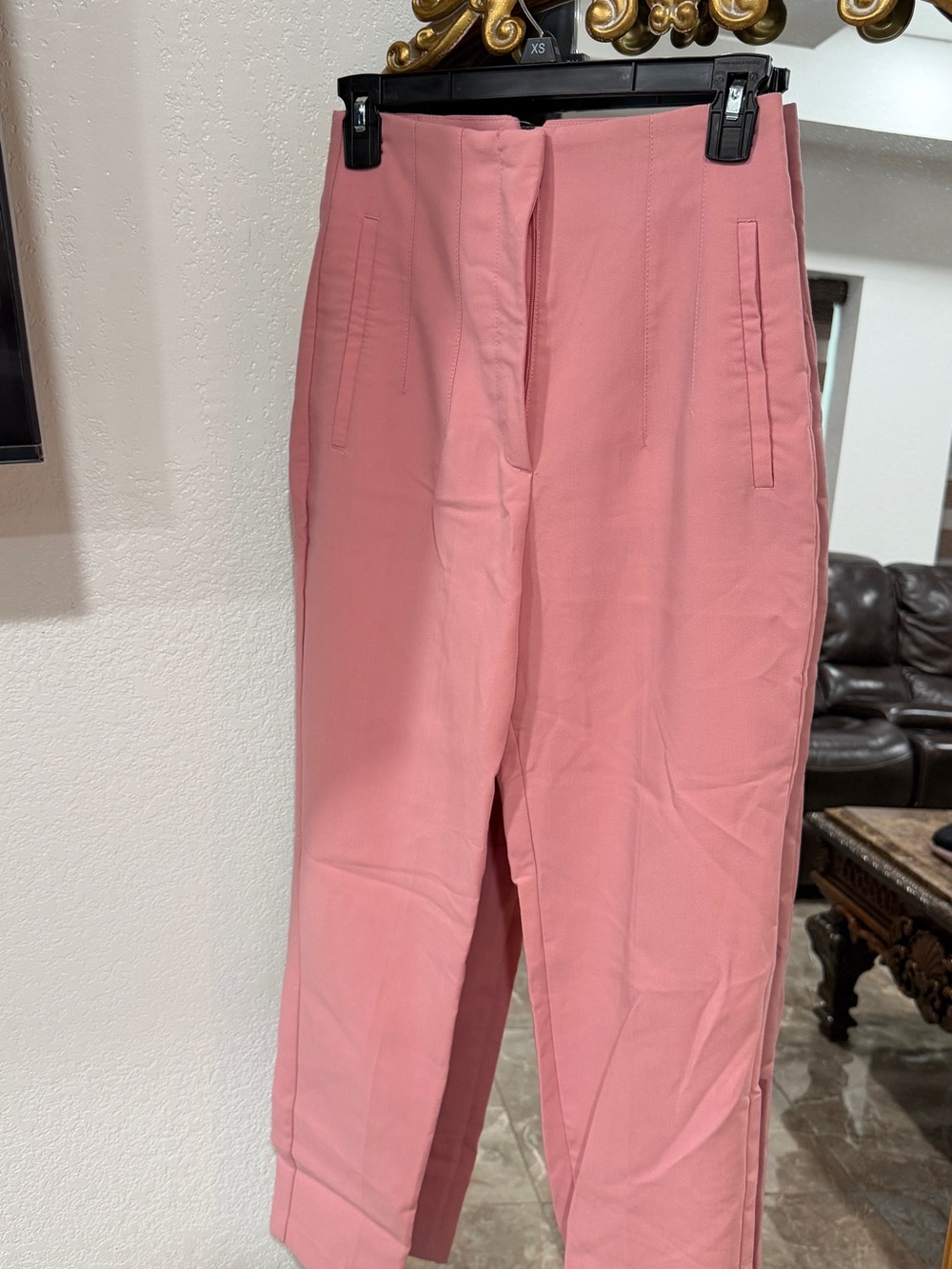 Zara Rose Pink High-Waist Pants